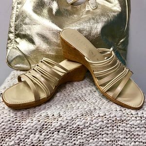 Italian shoemakers wedge sandals